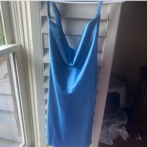 Halter tie cowl neck cocktail dress, size medium
